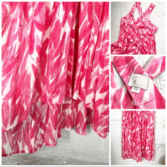 Anthropologie Postmark Silk Midi Floral Dress Size 4 - Picture 5 of 9